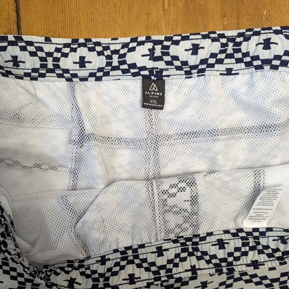 Alpine Design Men's Swimsuit Size XXL NWT White/Blue Swim Trunks - Picture 4 of 7